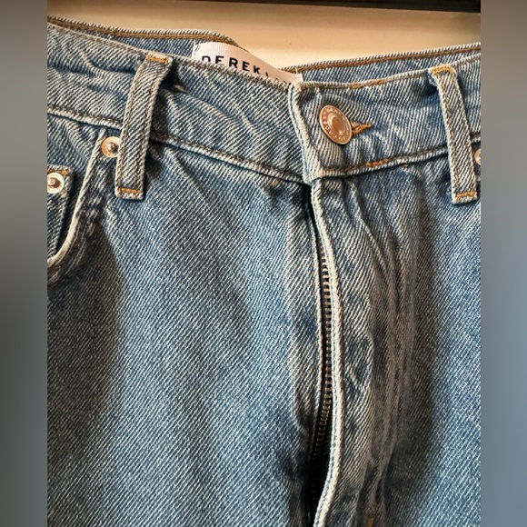 Derek Lam 10 Crosby denim skirt vintage med wash blue front back slit sz 28 NWT - Picture 4 of 6